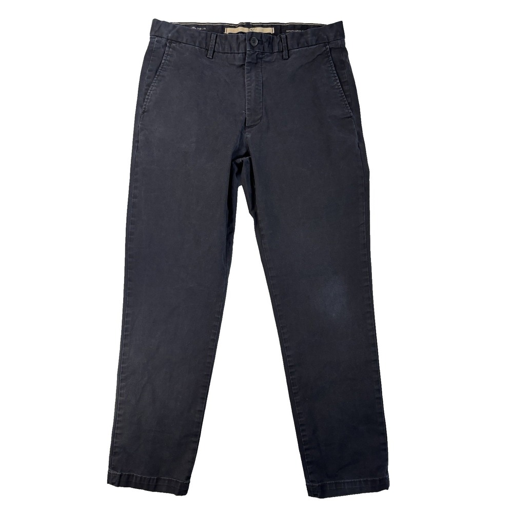 Banana Republic Men's 34X30 Black Lived In Chino Slim Fit Pants Academia Preppy